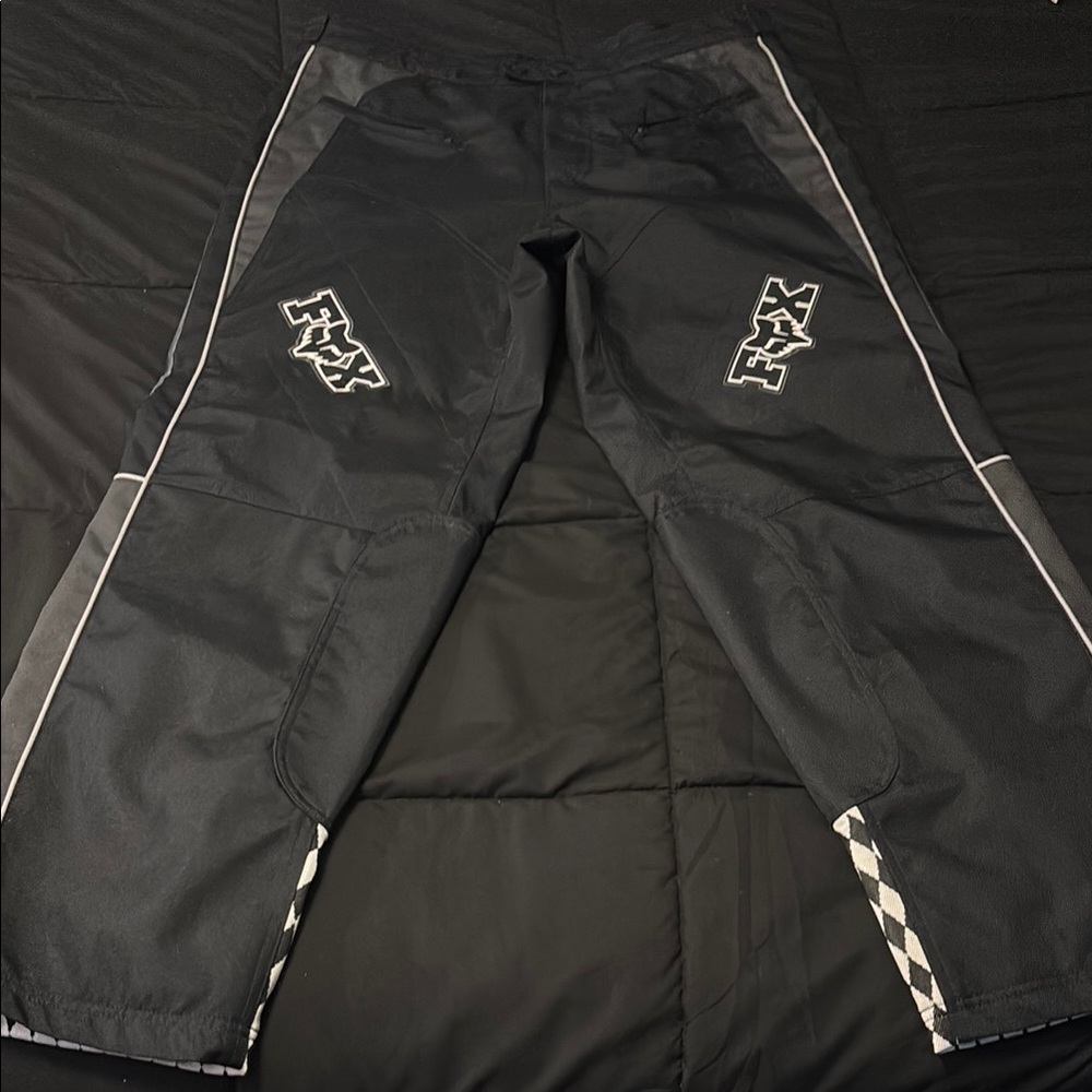 Black Graphic Track Pants